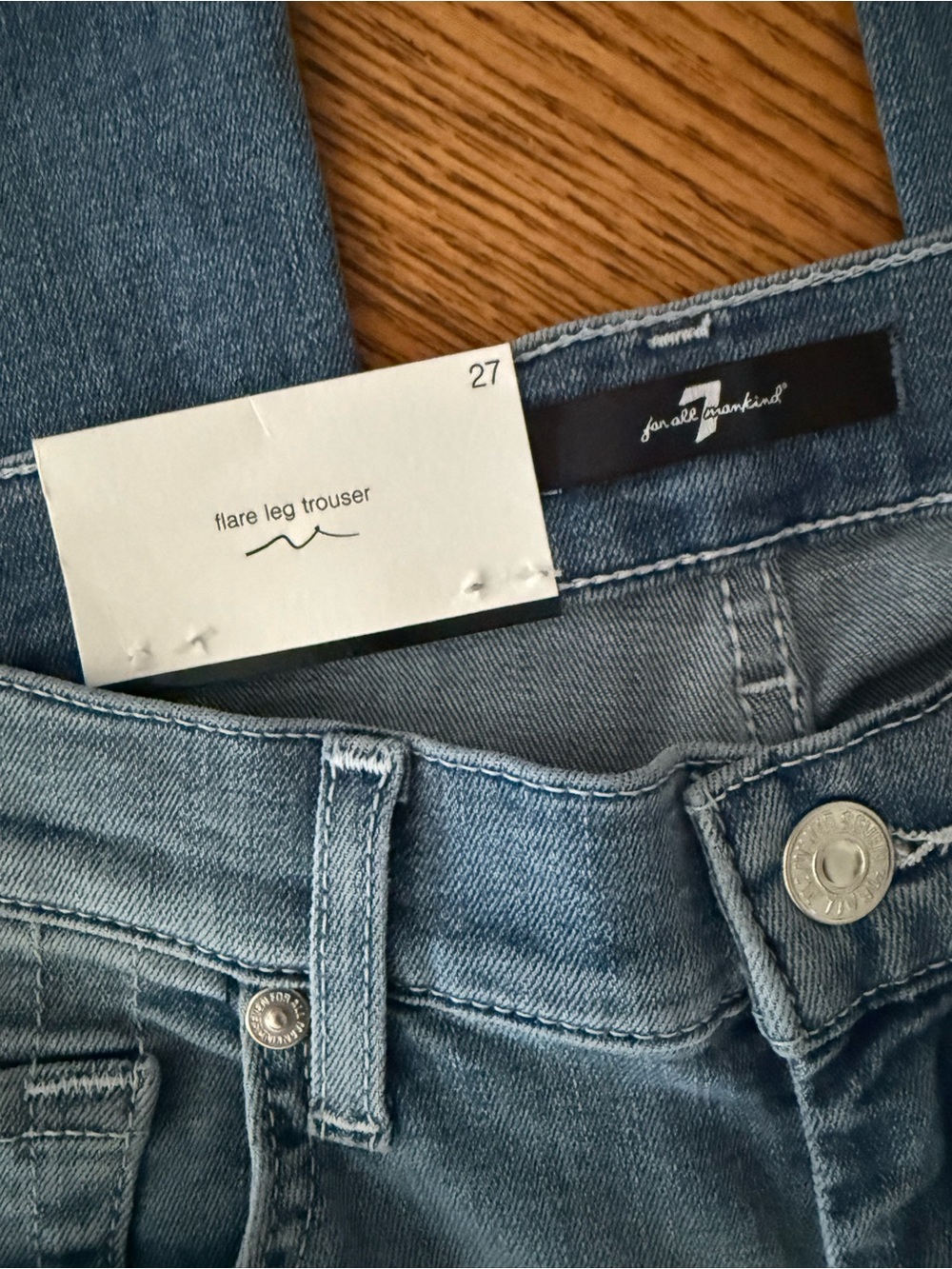 7 For All Mankind Dojo Tailorless Flare Leg Jeans - Slim Illusion - Picture 5 of 8